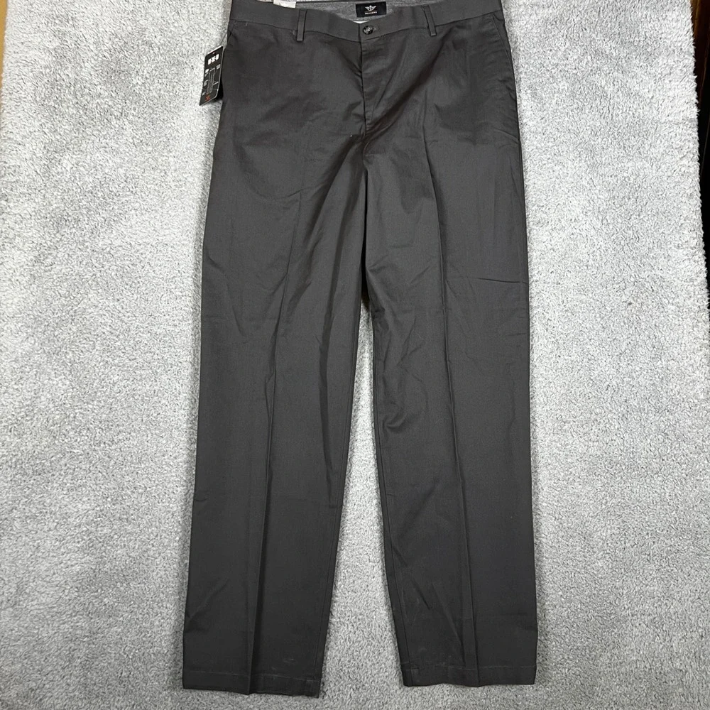 Dockers Dress‎ Pants Mens 38x34 On-The-Go Charcoal Grey Classic Fit Khakis NEW
